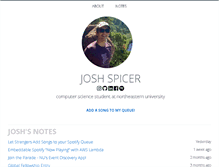 Tablet Screenshot of joshspicer.com
